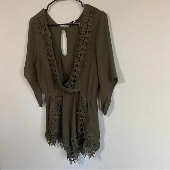 2/$20  Ambiance CROCHET TRIM ROMPER - Picture 6 of 12